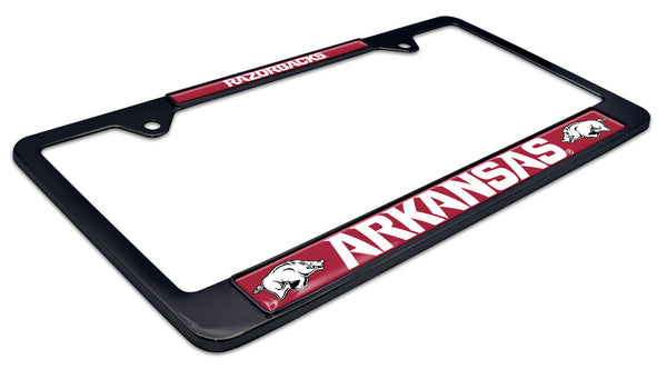 Arkansas Razorbacks Black License Plate Frame