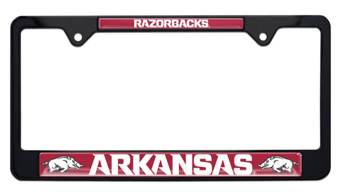 Arkansas Razorbacks Black License Plate Frame