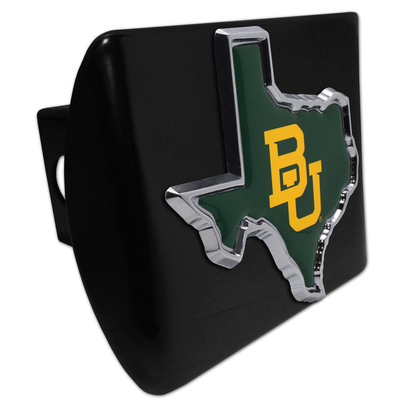 Baylor University Texas Shape Color Black Hitch Cover