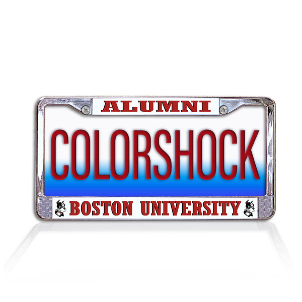 Boston University Alumni Chrome License Plate Frame