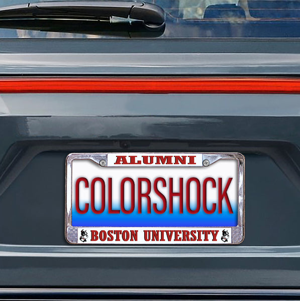 Boston University Alumni Chrome License Plate Frame