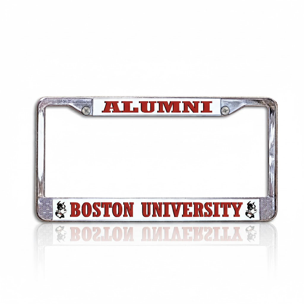 Boston University Alumni Chrome License Plate Frame