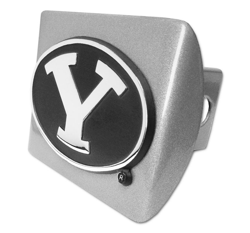 Brigham Young University Brushed Chrome Hitch Cover