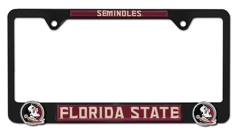 Florida State Seminoles Black Metal 3D License Plate Frame