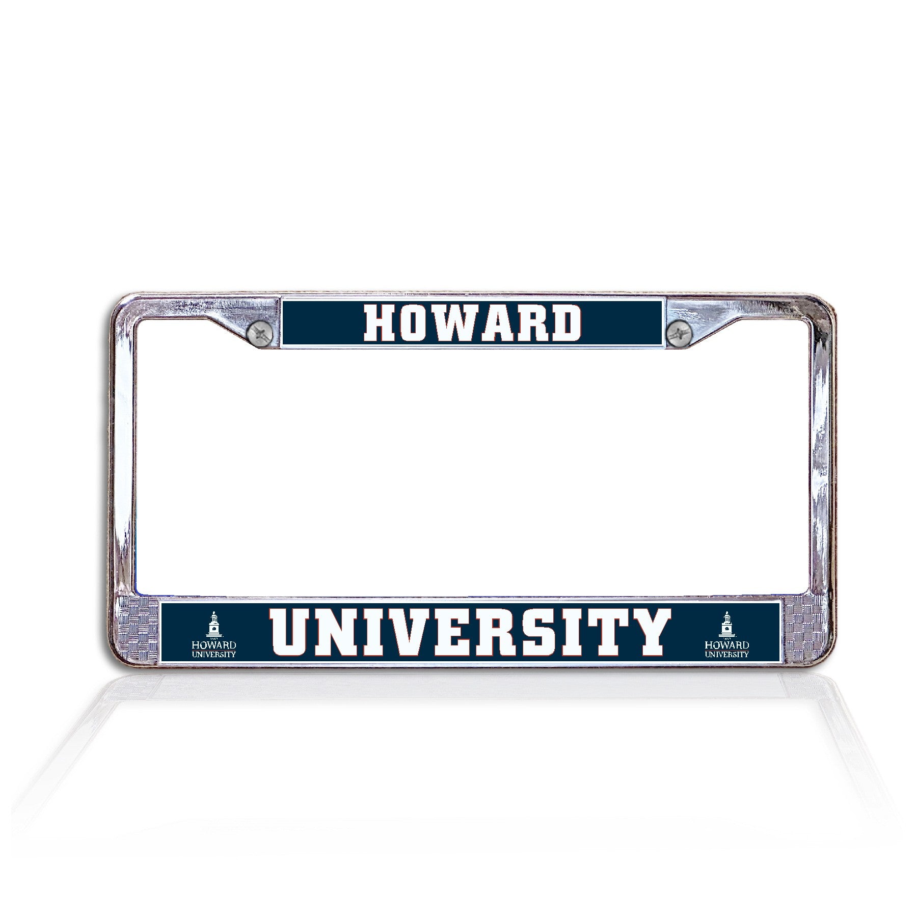 Howard University Chrome License Plate Frame