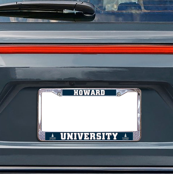 Howard University Chrome License Plate Frame
