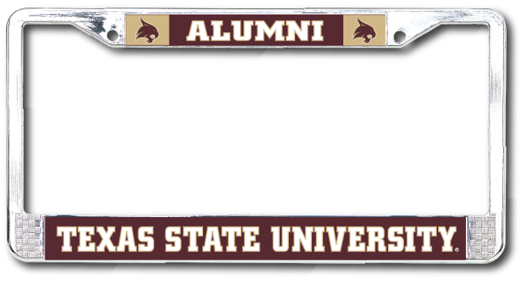 Texas State University Alumni Chrome License Plate Frame
