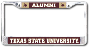 Texas State University Alumni Chrome License Plate Frame