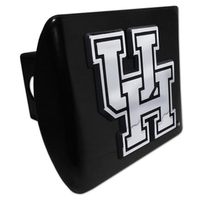 University of Houston Emblem on Black Metal Hitch Cover