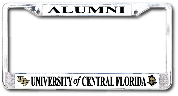 University of Central Florida Alumni on White Background Chrome License Plate Frame