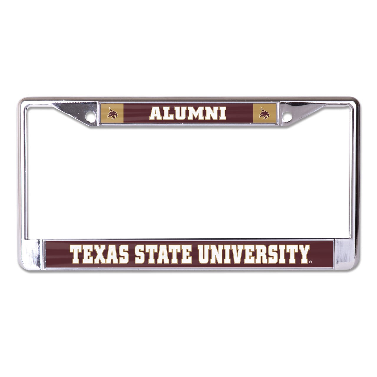 Texas State University Alumni Chrome License Plate Frame