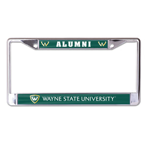 Wayne State University Alumni Chrome License Plate Frame
