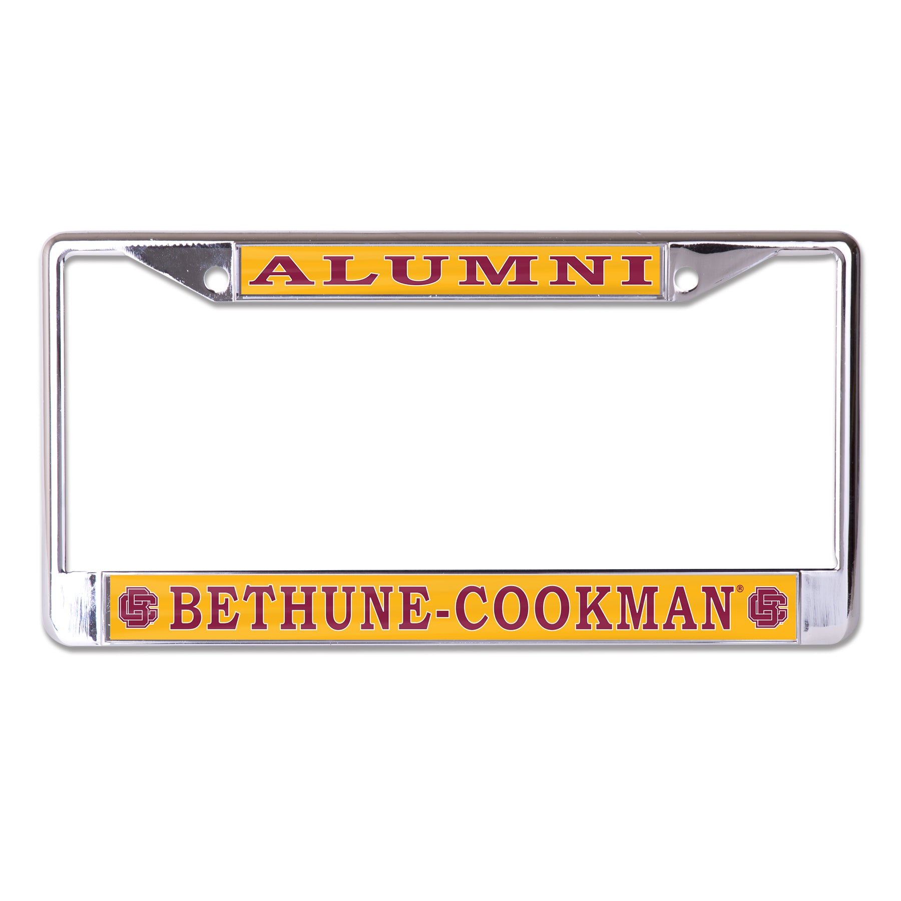 Bethune-Cookman University Alumni On Gold Chrome License Plate Frame