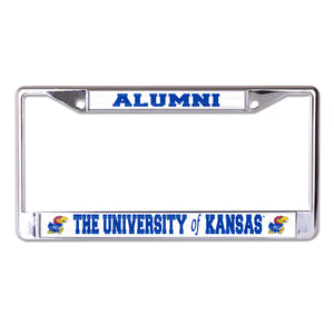 The University of Kansas Chrome License Plate Frame