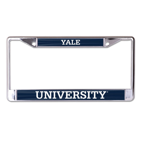 Yale University Chrome License Plate Frame