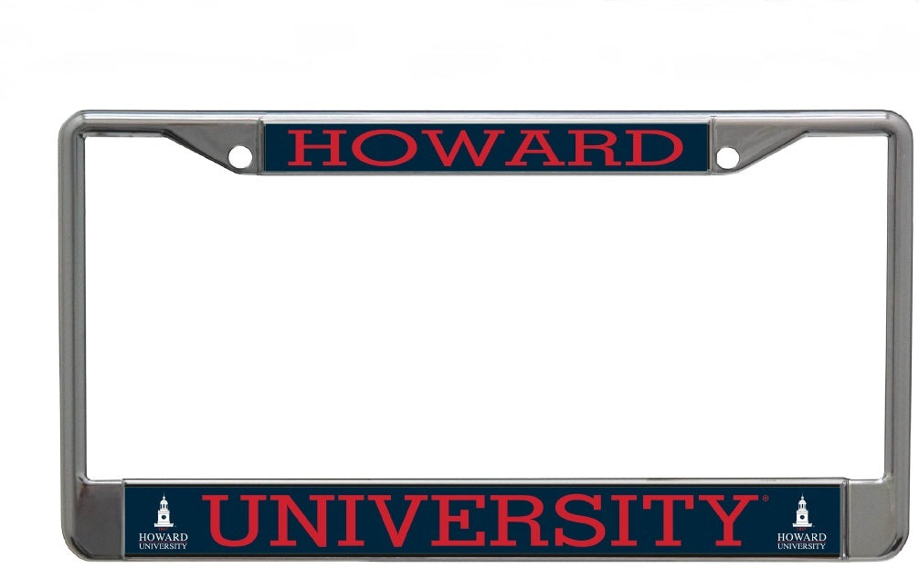 Howard University Chrome License Plate Frame