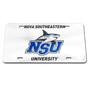Nova Southeastern University Glossy License Plate