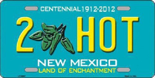 2 Hot Green New Mexico Novelty Metal License Plate