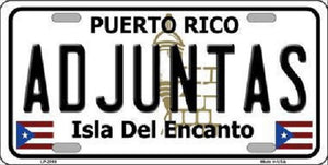 Adjuntas Puerto Rico Metal Novelty License Plate