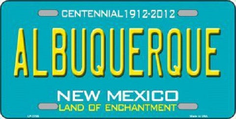 Albuquerque New Mexico Teal Novelty Metal License Plate