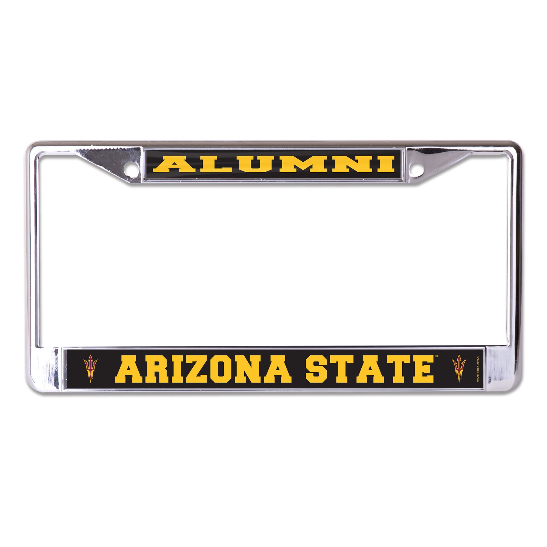 Arizona State University Alumni "Pitchfork Logo" Chrome License Plate Frame