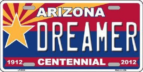 Arizona Centennial Dreamer Novelty Metal License Plate