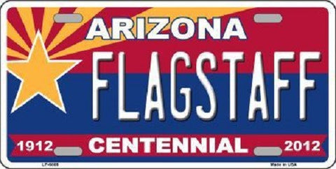 Arizona Centennial Flagstaff Novelty Metal License Plate