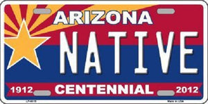 Arizona Centennial Native Novelty Metal License Plate