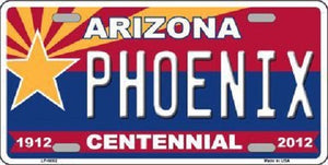 Arizona Centennial Phoenix Novelty Metal License Plate