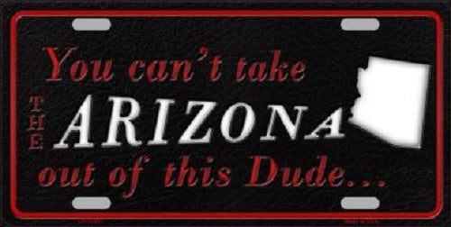 Arizona Dude License Plate Novelty Metal