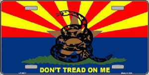 Arizona Flag Don't Tread On Me Novelty Metal License Plate