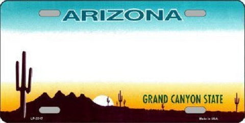 Arizona State Background Blank Novelty Metal License Plate