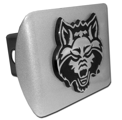 Arkansas State ALL METAL Brushed Chrome Hitch Cover
