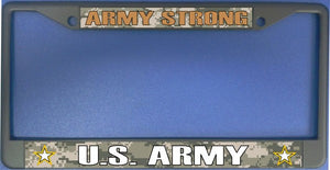Army Strong Black License Plate Frame