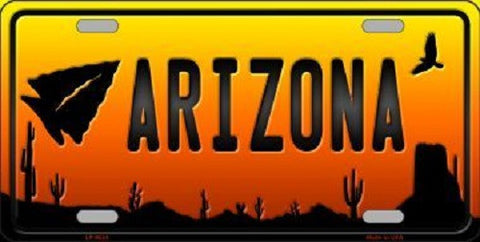 Arrowhead Arizona Scenic Background Novelty Metal License Plate