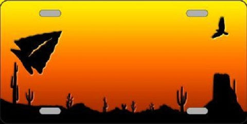 Arrowhead Blank Scenic Background Novelty Metal License Plate