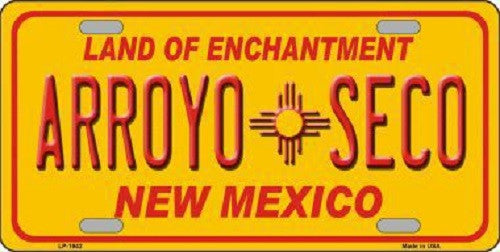 Arroyo Seco Yellow New Mexico Novelty Metal License Plate