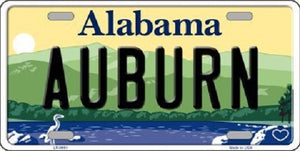 Auburn Alabama Background Novelty Metal License Plate
