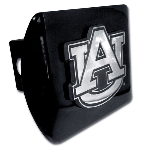 Auburn Emblem on Black Metal Hitch Cover