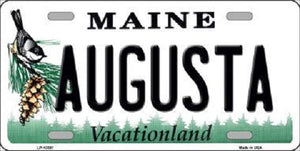 Augusta Maine Metal Novelty License Plate