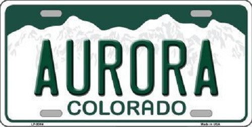 Aurora Colorado Background Novelty Metal License Plate