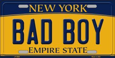 Bad Boy New York Background Novelty Metal License Plate