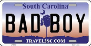 Bad Boy South Carolina Novelty Metal License Plate