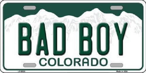 Bad Boy Springs Colorado Background Novelty Metal License Plate