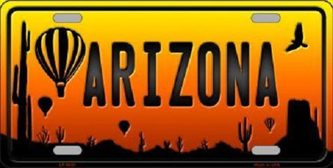 Balloon Arizona Scenic Background Novelty Metal License Plate