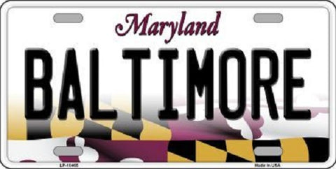 Baltimore Maryland Metal Novelty License Plate