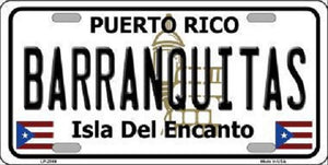 Barranquitas Puerto Rico Metal Novelty License Plate