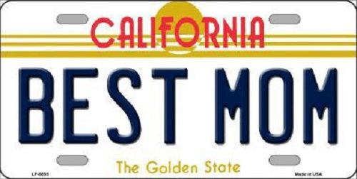 Best Mom California Novelty Metal License Plate