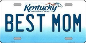 Best Mom Kentucky Novelty Metal License Plate