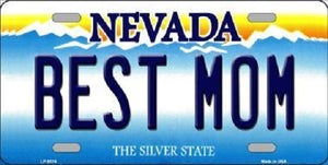 Best Mom Nevada Background Novelty Metal License Plate
